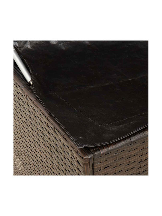 Băncuță De Grădină Cub Pentru Exterior Rattan Maro 100x55x55,5cm