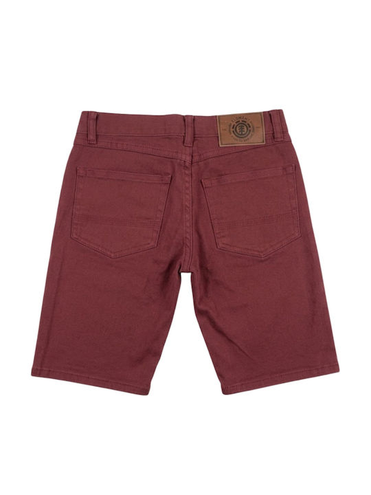 Kids Fabric Shorts/Bermuda Burgundy