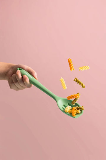 Kitchen Craft Κουτάλα Κουζίνας Τρυπητή από Σιλικόνη Πράσινη 27cm