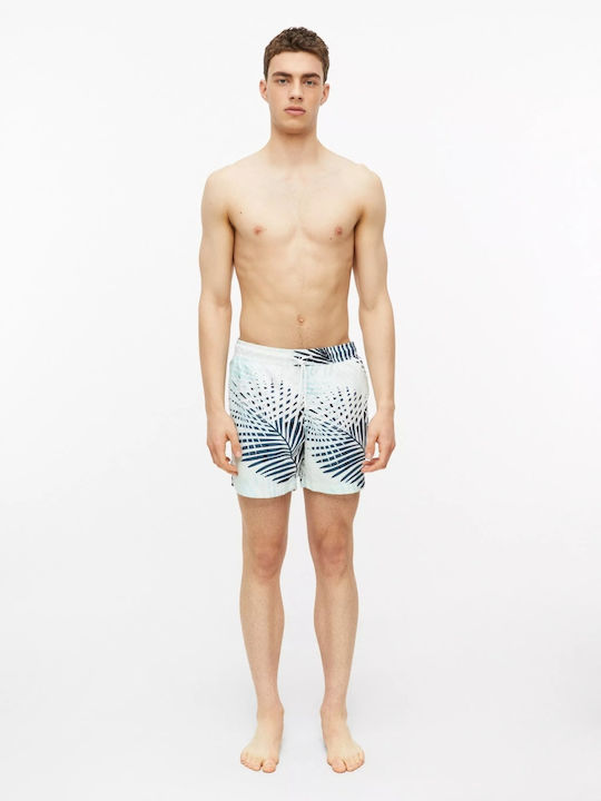 Men's Swim Shorts Light Turquoise Floral