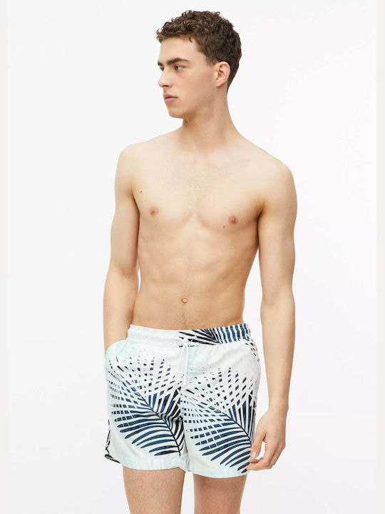 Men's Swim Shorts Light Turquoise Floral