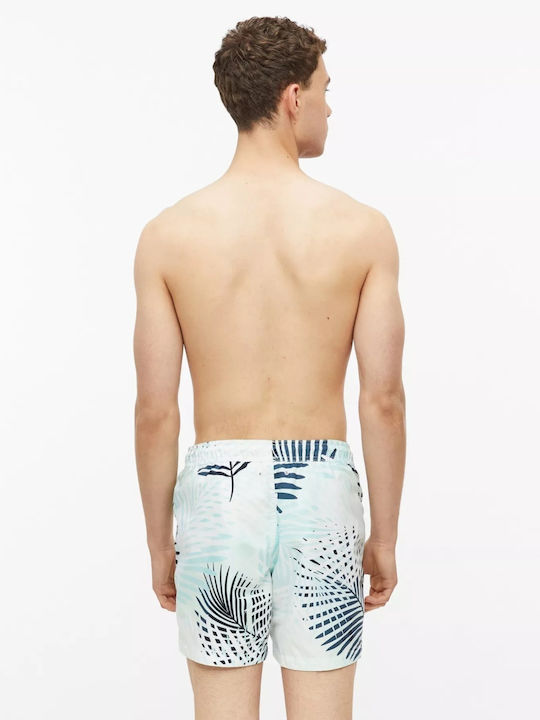 Men's Swim Shorts Light Turquoise Floral
