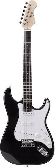 V-tone Eg 39 Bk Електрическа Китара 4/4 Stratocaster 39” SSS Капак Колан Кабел Jack-jack Тунер Перца Струни Лост За Тремоло Шестограми Комплект