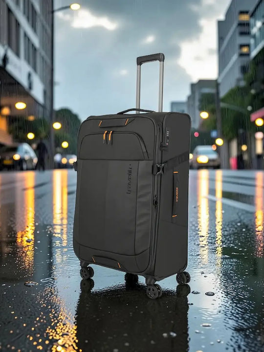 Travelite Голям Куфар За Пътуване Черен Височина 78см