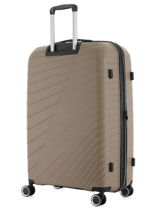 RCM Large Hard Beige Travel Suitcase Height 76cm