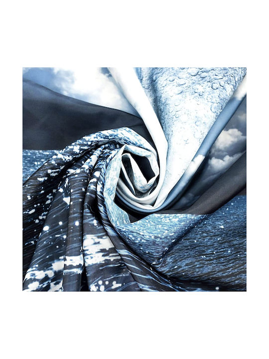 FRIPIA FRIPIA Wandbehang Nachtblaues Meereslandschaft Handgefertigt aus Stoff 150x130cm