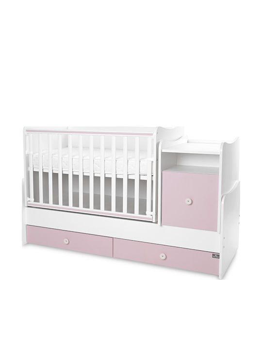 Lorelli Cabrio Babybett Trend Plus Rosa mit Matratze 70x160cm