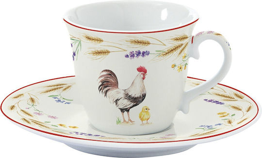 Easy-Life Set Tassen Kaffee aus Porzellan Mehrfarbig 80ml 2Stücke