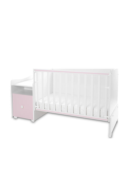 Lorelli Cabrio Babybett Trend Plus Rosa mit Matratze 70x160cm