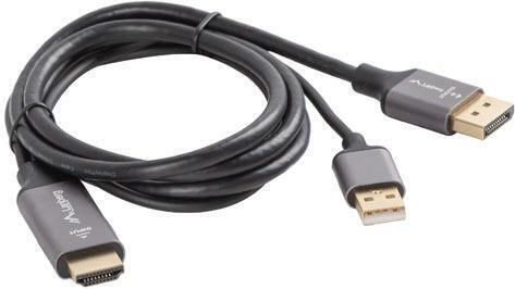 Lanberg Cable DisplayPort Male - 1m Black (KKL1KPBV0340)