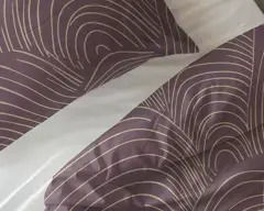 Sleeptime Σετ Παπλωματοθήκη Βαμβακερή 200x220cm Διπλή με 2 Μαξιλαροθήκες Violet Color