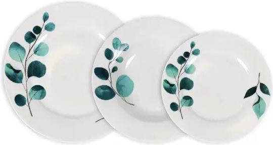 La Mediterranea Alb Ceramică Set de Vase 18buc