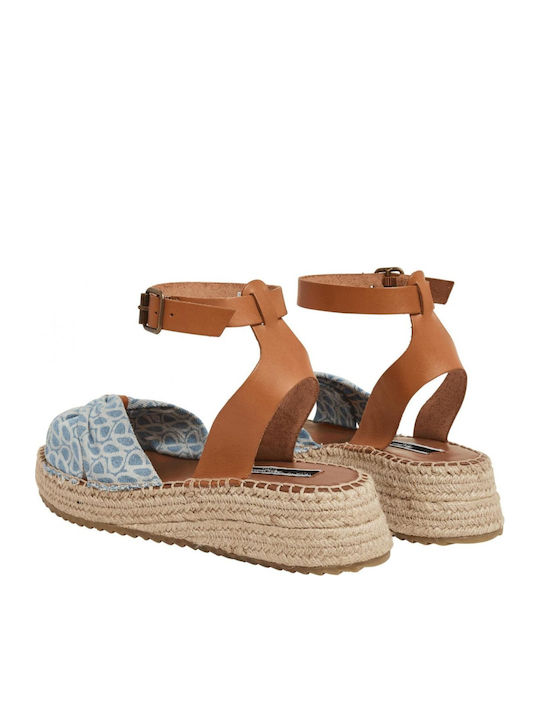 Women's Platforms In Espadrille Style Blue