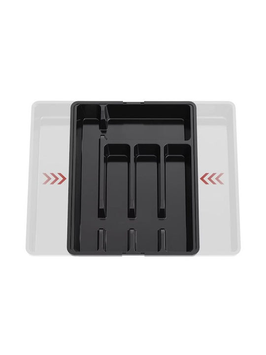 Ruhhy Tăvi pentru tacâmuri de sertar Rabătabilă Plastică 44.5x36.5cm Neagră
