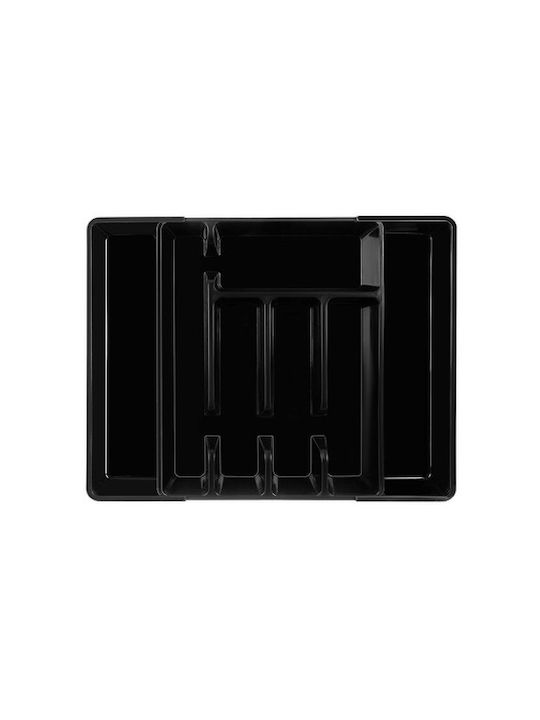 Ruhhy Tăvi pentru tacâmuri de sertar Rabătabilă Plastică 44.5x36.5cm Neagră