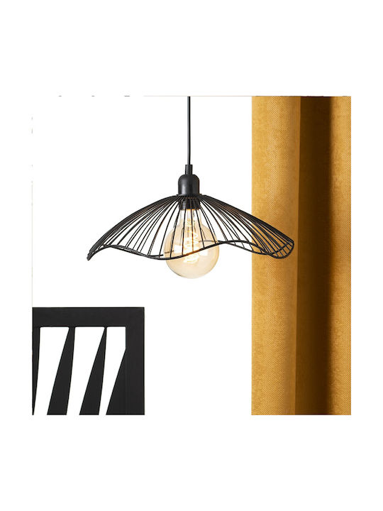 Atmosphera Lumini Suspendate Negru Cu Bază De Bec E27 24.5 Cm