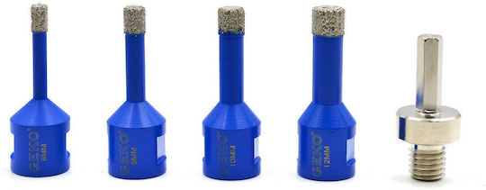 Geko Set Carote Diamantate Pentru Tăiere Uscată cu Diametru de la 6mm la 12mm pentru Gresie