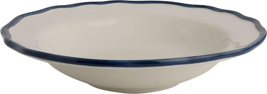 Laura Ashley Hedingham Πιάτο Βαθύ Κεραμικό Λευκό με Διάμετρο 22.5cm 2τμχ