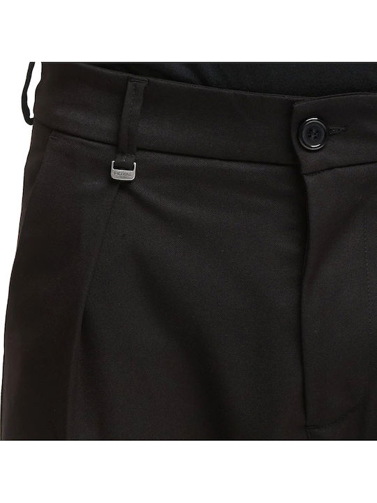 Perth Chino Trousers in Tapered Fit Black