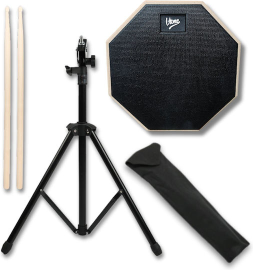 V-tone Pds8 Bk Practice Drum Pad Black 8 Inches Stand Drumsticks Cover Set