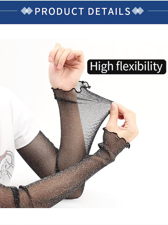 Schwarze Damen Handschuhe Berührung mit Fingerlos