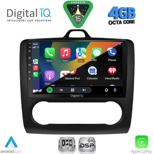 Digital IQ Car Audio System for Ford Focus 2005-2012 with Clima Bluetooth USB WiFi GPS Apple CarPlay Android Auto with 9" Touch Screen