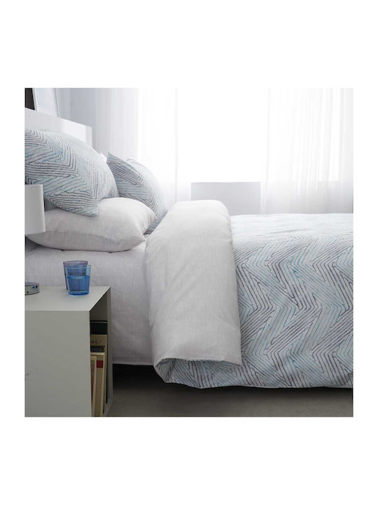 Vesta Home Ariadni Bed Sheet Set with 2 Pillowcases Super-Double with Rubber Hugger 170x270cm Gray (3 Pieces)