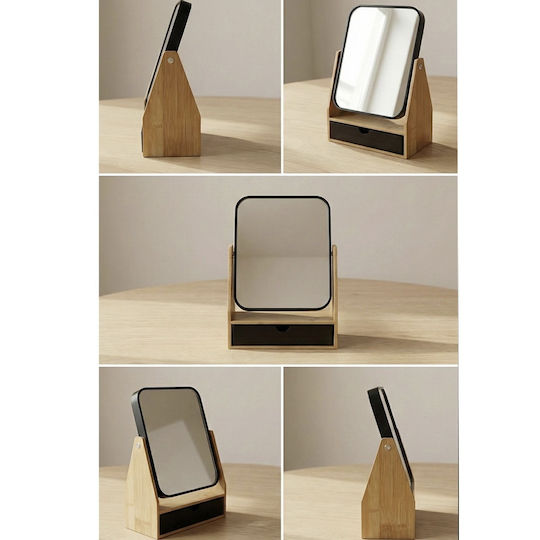 Καθρέπτης Μακιγιάζ Επιτραπέζιος 25.5x17cm Μαύρος