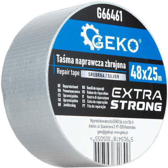 Geko Geko Reparatur-Band Silber 25m x 48mm Geko Geko Reparatur-Band Silber 25m x 48mm