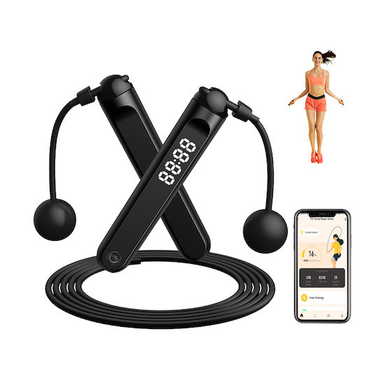 Smart 2-in-1 Springseil Ohne Kabel Bluetooth Smartphone App