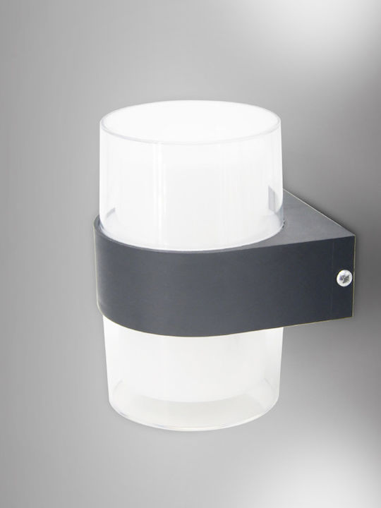 Inlight Athabasca Wall-Mounted Outdoor LED Light 8W with Adjustable White Light Double Beam 12x12x14cm