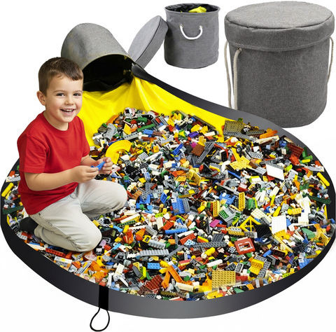 Kruzzel Children's Storage Basket Made of Fabric Gray