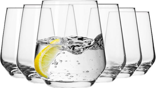 Krosno Set Pahare Pentru Apă Din Sticlă 400ml 6 Bucăți