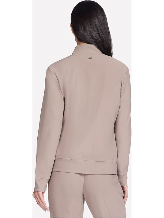 Go Luxe Jachetă Pentru Femei Cu Fermoar Roz
