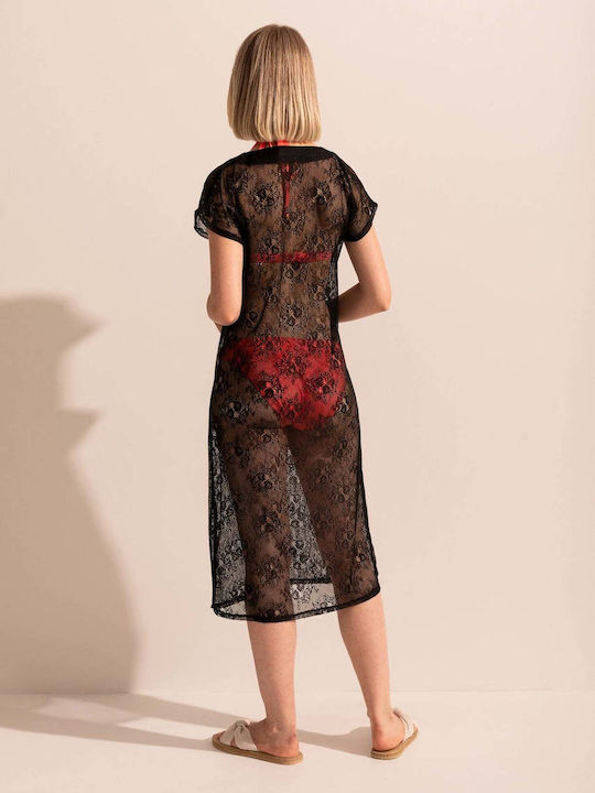 Sofiaman Damenbademode Kurzes Kleid Schwarz