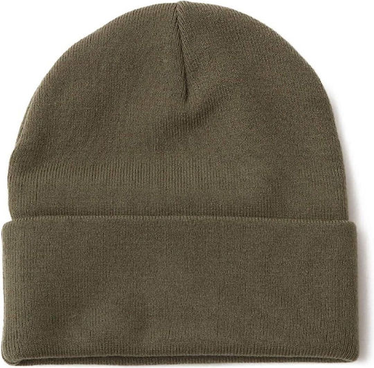 Peak Beanie Unisex Σκούφος Πλεκτός σε Πράσινο χρώμα