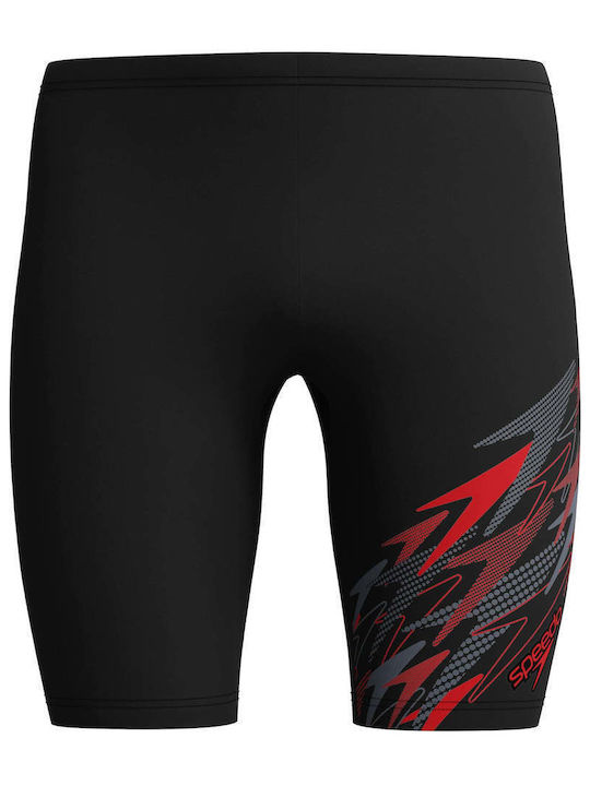 Speedo Medley Logo Costum de Înot Competitional Jammer pentru Bărbați Negru