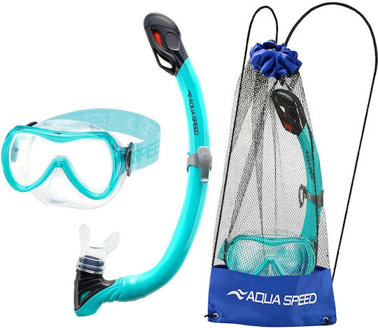 Aquaspeed Μάσκα Θαλάσσης με Αναπνευστήρα Παιδική Τιρκουάζ