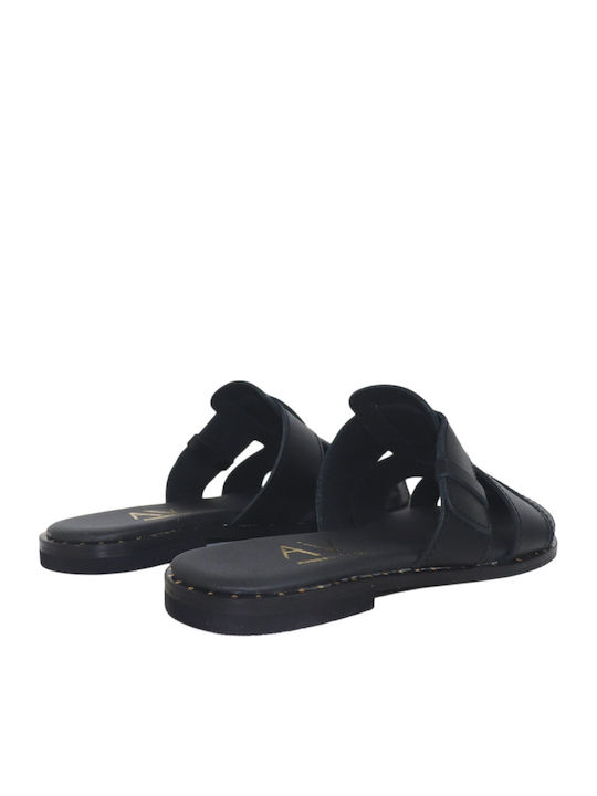 Leather Women's Anatomic Black Sandals