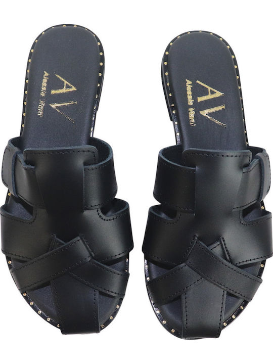 Leather Women's Anatomic Black Sandals