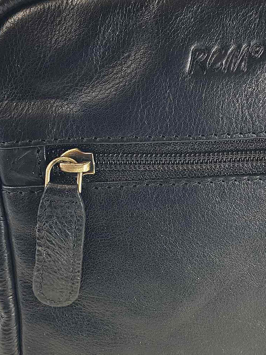 Leather Men's Shoulder / Crossbody Bag Black