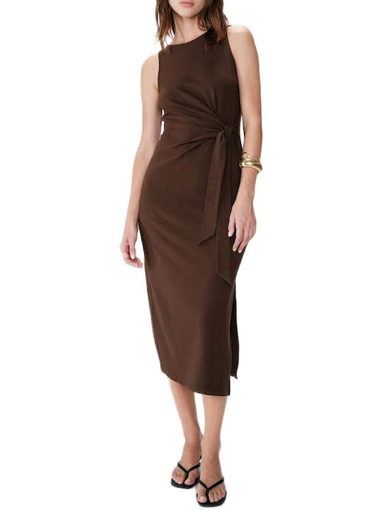 Summer Midi Shirt Dress with Tearing Chocolat