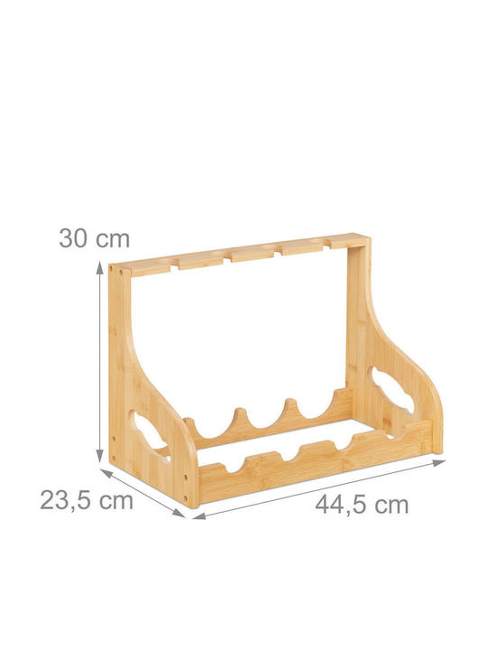 Relaxdays Tabletop Wooden Wine Rack Beige 30x44.5x23.5cm
