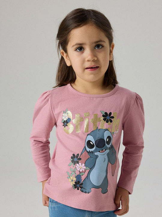 Bluză Pentru Copii Cu Mâneci Scurte Lila Stitch