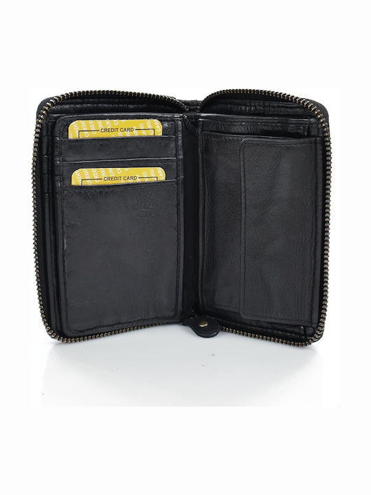 Small Leather Women's Wallet Black