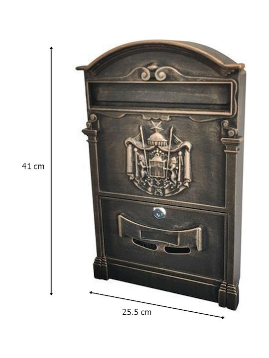 SGTT Cutie Poștală În Aer Liber Inox În Culoare Maro 41x25.5x9cm