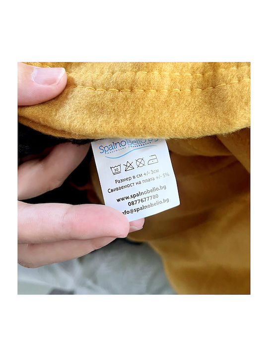 Κουβέρτα Fleece Μονή 150x200εκ. Mustard