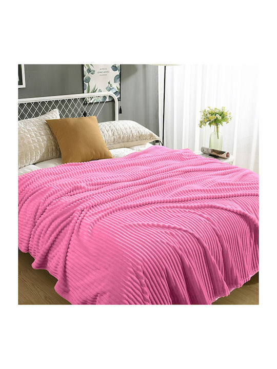 Pătură Fleece Dublă 200x220 cm Roz
