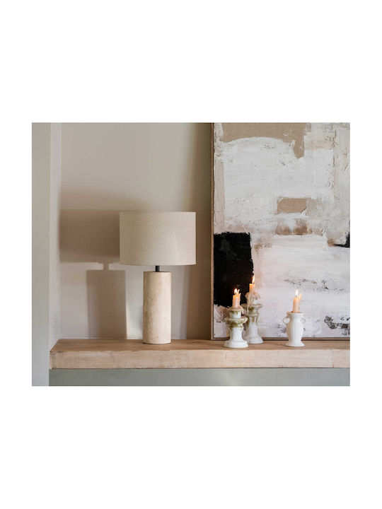 Andrea House Table Lamp for E27 Fitting with Beige Shade and Base