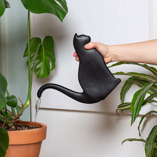 Gießkanne Katze Schwarz Porzellan Kikkerland 550ml